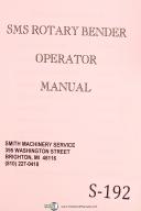 Smith Machinery-Smith Machinery, SMS, Rotary Bender, Operations Manual-SMS-01
